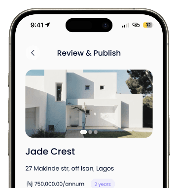 EzyRent property review and publish screen